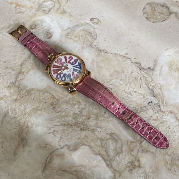 GaGa Milano 40mm Rose Gold Plated Multi-Colour Wristwatch - Picture 8 of 16